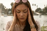 A woman who is worried
