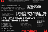 Perception and Trust on Online Reviews