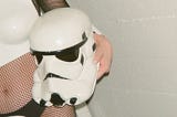 I am yawning under this Storm Trooper helmet