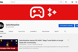 Screenshot of YouTube Channel for SailorNinjaStar