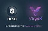 OUSD First Centralized Exchange Listing on VirgoX