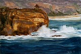 David Teter —  “Seascape Cliff Crashing Waves”