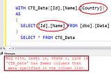 “Common Table Expression(CTE) in SQL Server”