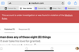 My Account Was Suspended on Medium for 23 Hours.