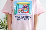 Bluey SVG, Nice Parking Spot Rita PNG, Bluey Family Svg, Decal Files, Vinyl Stickers, Car Image