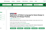 Peer-Reviewed Game Design Patterns Paper Published!
