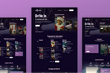 UI Design: lights and contrats for a drive-in cinema event