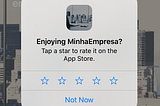 Avaliando o aplicativo sem sair do app (App Review)