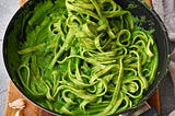 Inspired by TikTok: @cookingwithbello’s Two Ingredient Fresh Pasta + Pesto