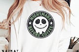 Nightmare Before Coffee SVG PNG | Halloween Shirt SVG | Halloween Town Svg | Halloween Smiley Face Svg | Fall Vibes Svg | Pumpkin Spice Svg