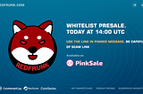 The presale will start on Dec 1 2021, 14.00 UTC at the Pinksale.