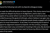 OpenAI co-founder John Schulman will join AI company Anthropic / Working together to survive the AI…