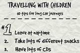 10 tips for long car journeys with kids!