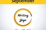 Pencil encircling the words Writing Yoga
