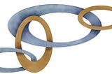 silver and gold circles interlinked
