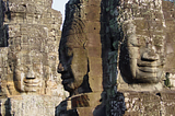 temple faces Bayon, Cambodia