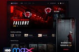 HBO Max desktop and mobile design