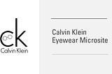 UX|UI Case Study: Calvin Klein Eyewear Microsite.