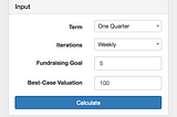 Innovation Options Calculator