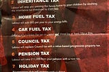 Debunking propaganda; the “8 Personal Tax Hikes” leaflet