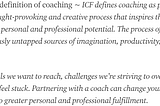 ICF Definition of Coaching