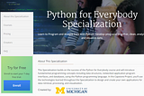Python For Everybody Specialization