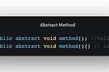 Abstract Modifier in Java