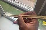 Clasped chopsticks