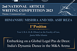 NAWC’23 — WINNER [Embarking on a Global Legal Pas de Deux: India’s Dynamic Dance in the M&A Arena]