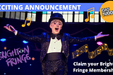 Gig Buddies announce official charity partnership with Brighton Fringe.