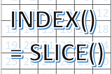 How to slice data in Excel without VBA using the INDEX function