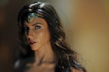 The head and shoulders of Wonder Woman