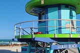 Miami Beach’s iconic lifeguard stands.