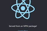 How to create NPM package out of React app