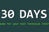 30 days coding. The ultimate guide to ace the Tech Interview. https://30dayscoding.com. Prepare for coding interviews