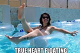 A true heart floating on the water
