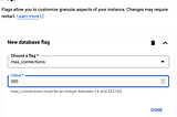 Configuring Cloud SQL PostgreSQL max_connection