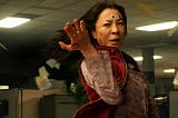 Michelle Yeoh kicking ass in Everything Everywhere All At Once