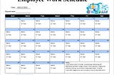 Free Employee Work Schedule Templates