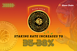 The staking rate on the Glass Chain increases to 35%-38%!