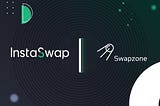 InstaSwap partnered with Swapzone