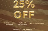 Independence Day offer from MyFundedFX