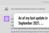 How to make ChatGPT fully informed even about the new information after 2021.