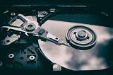 Image of an old open hdd