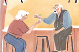 Two old people trying to get laid in a bar is both cute and gross at the same time.