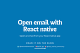 Open Email client with react native