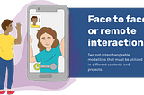 Face to face or remote interactions