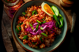 A.I. Eats — Kimchi and Pickled Onion Farro Stir Fry