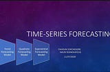 Time Series Forecasting with ARIMA & SVR