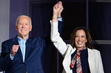 photo of Jo Biden and Kamala Harris after Biden’s win in 2020